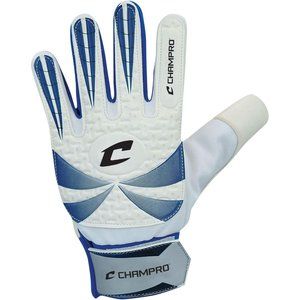 NEW‎ Champro Soccer Futbol Super-Lite Goalie Gloves Adult Size 10 White/Blue